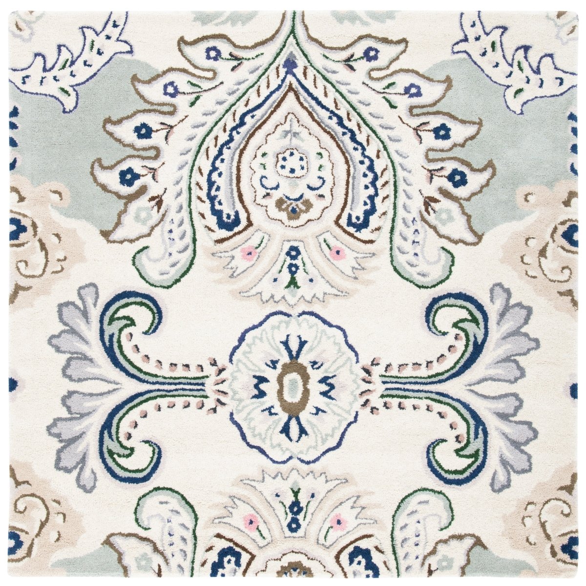 Safavieh Bella Bel118M Ivory/Blue Rugs.