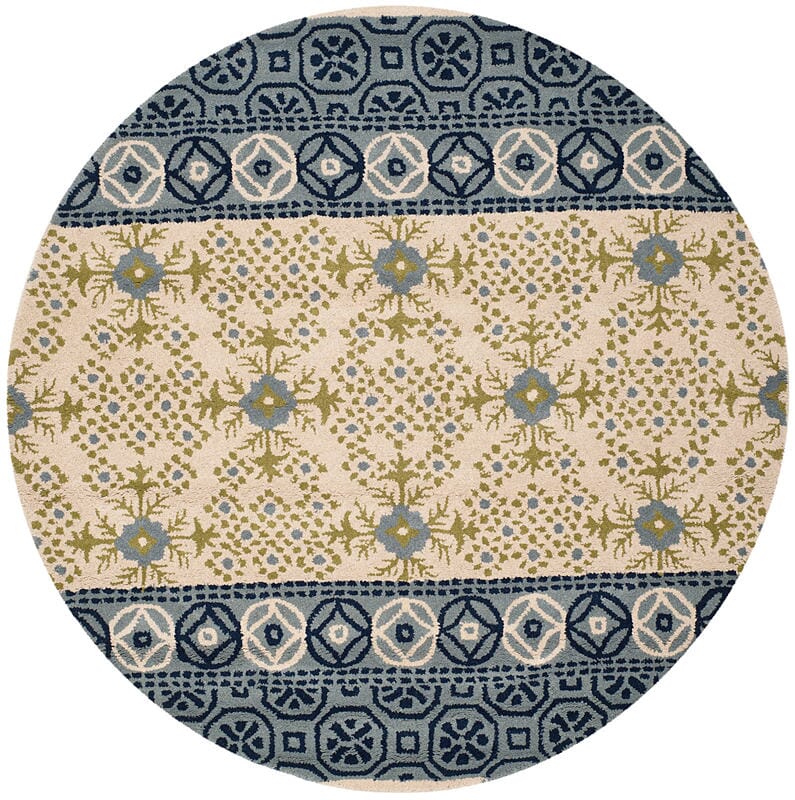 Safavieh Bella Bel119A Ivory / Blue Rugs.