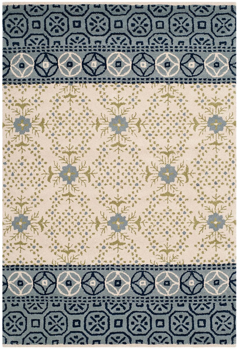 Safavieh Bella Bel119A Ivory / Blue Rugs.
