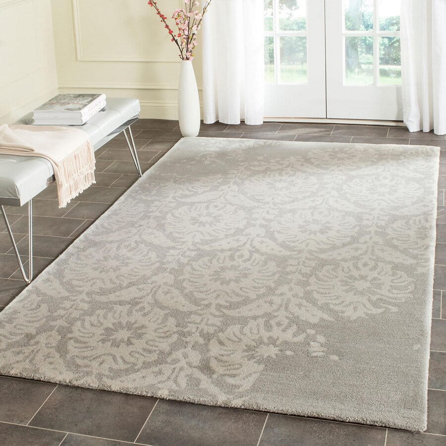 Safavieh Bella Bel125B Light Grey / Ivory Rugs.