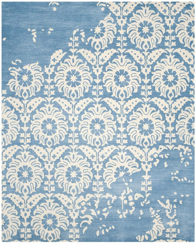 Safavieh Bella Bel125C Light Blue / Ivory Rugs.