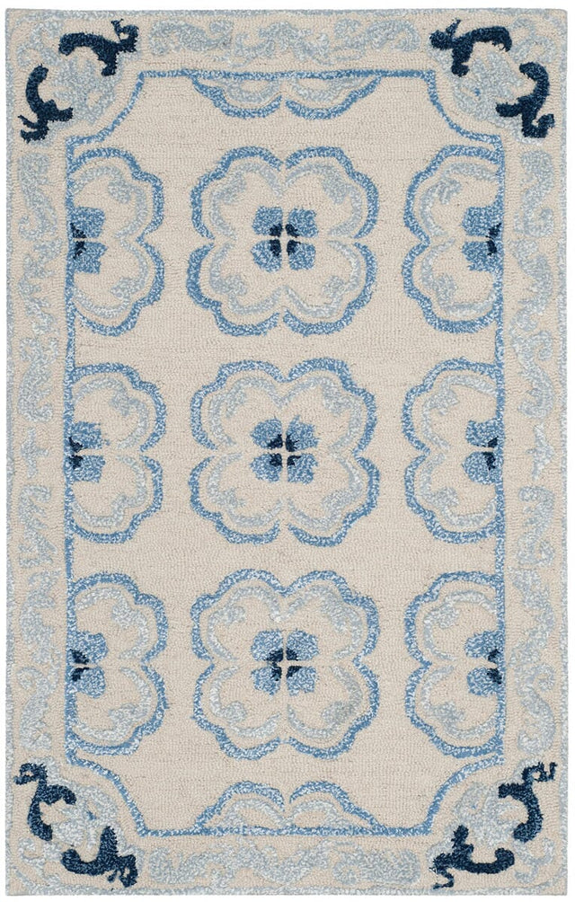 Safavieh Bella Bel154A Ivory / Blue Rugs.