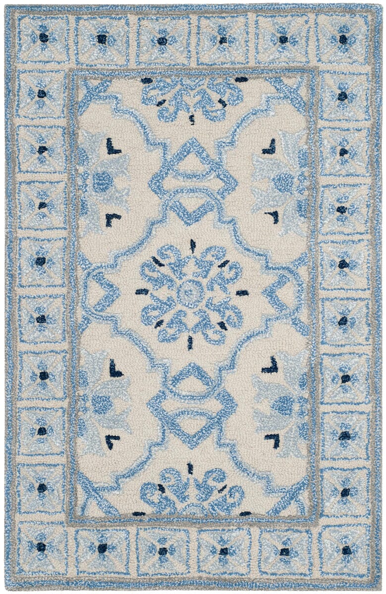 Safavieh Bella Bel155A Ivory/Blue Rug.