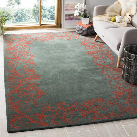 Safavieh Bella Bel350A Blue / Coral Rugs.