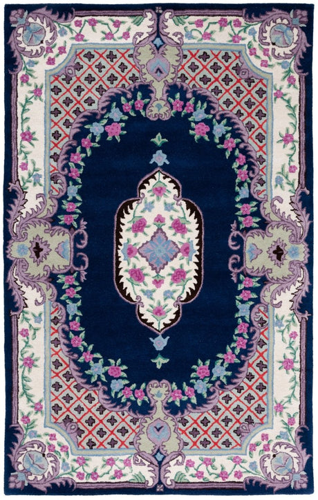 Safavieh Bellagio Blg535N Navy/Ivory Rug.
