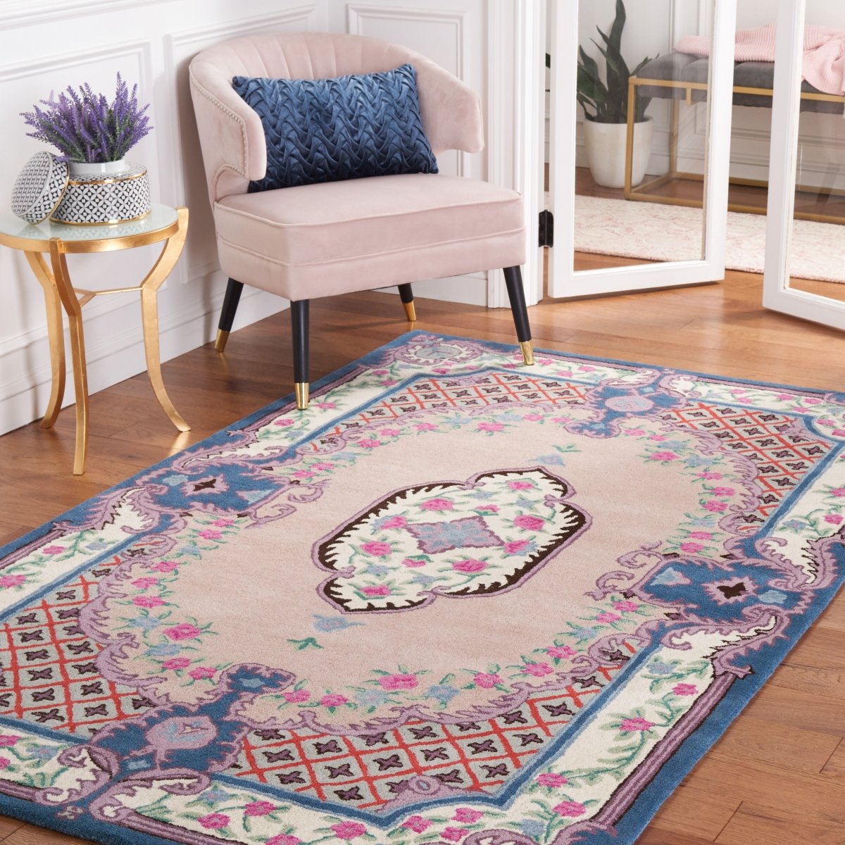 Safavieh Bellagio Blg535U Pink/Ivory Rug.