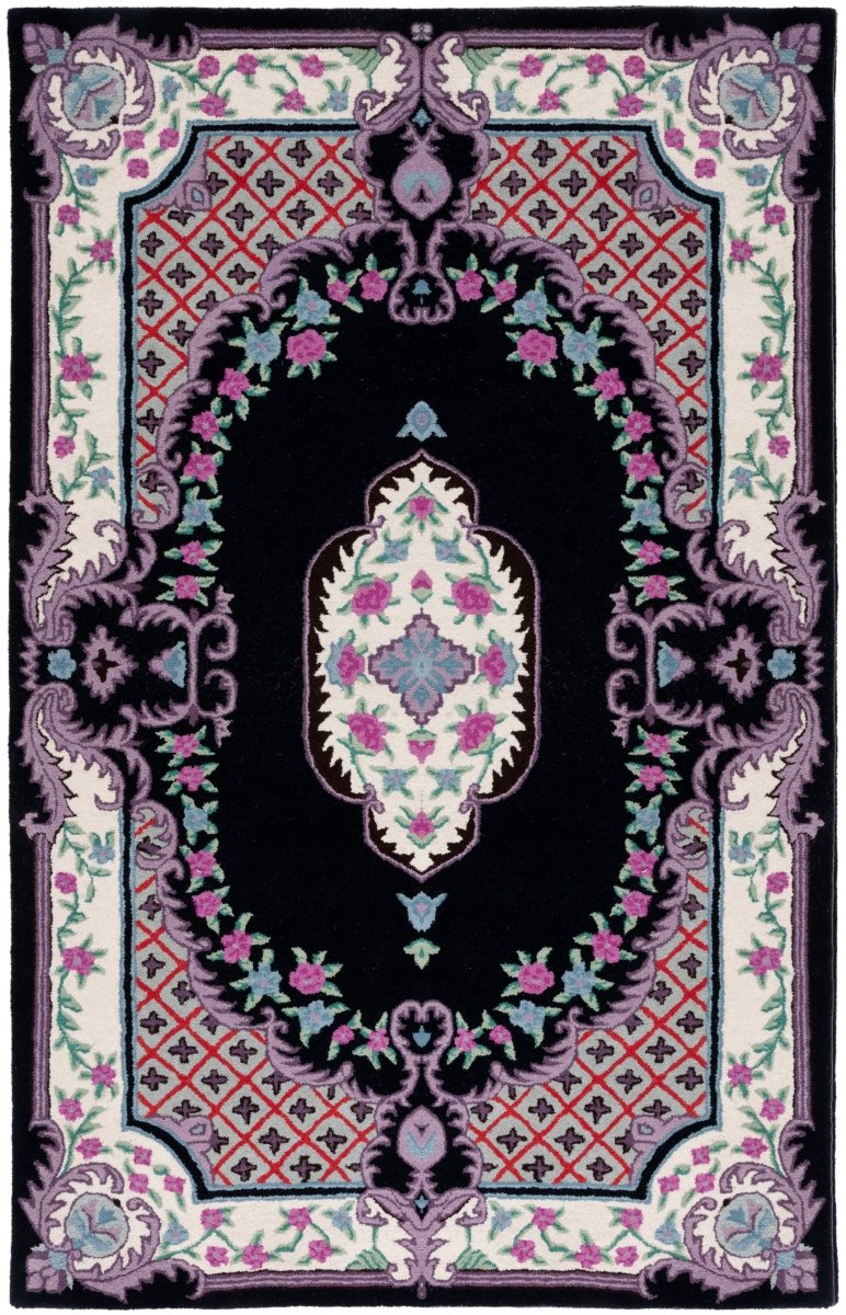 Safavieh Bellagio Blg535Z Black/Ivory Rug.