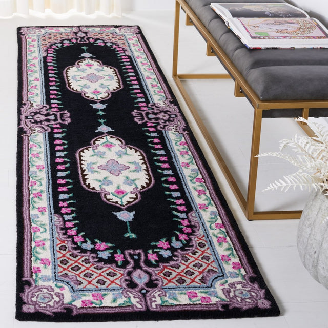 Safavieh Bellagio Blg535Z Black/Ivory Rug.