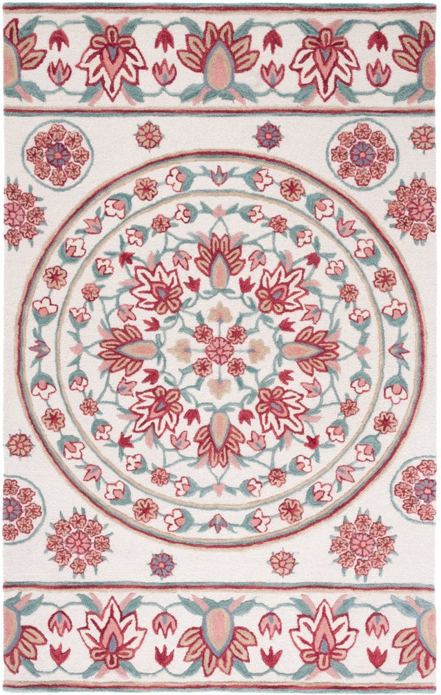 Safavieh Bellagio Blg601A Ivory/Red Rug.