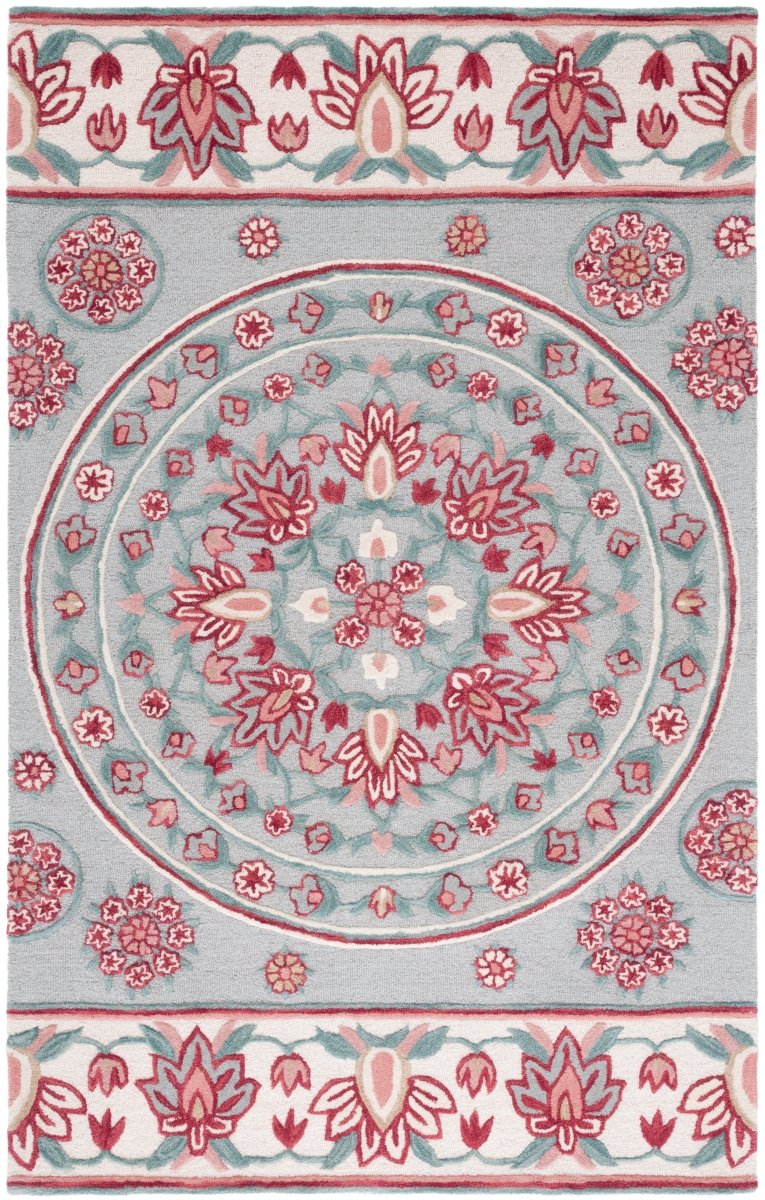 Safavieh Bellagio Blg601G Light Grey/Ivory Rug.