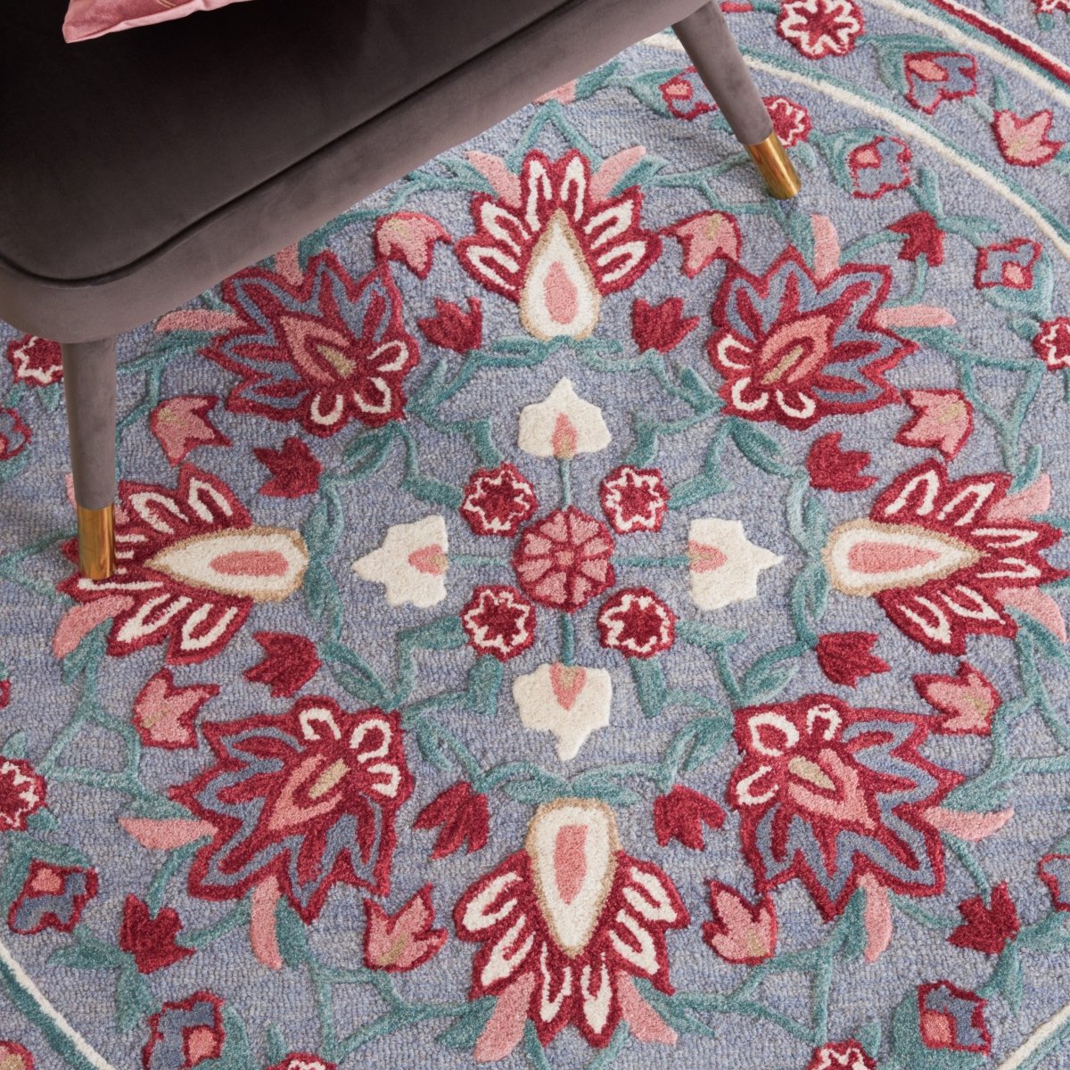 Safavieh Bellagio Blg601H Dark Grey/Ivory Rug.