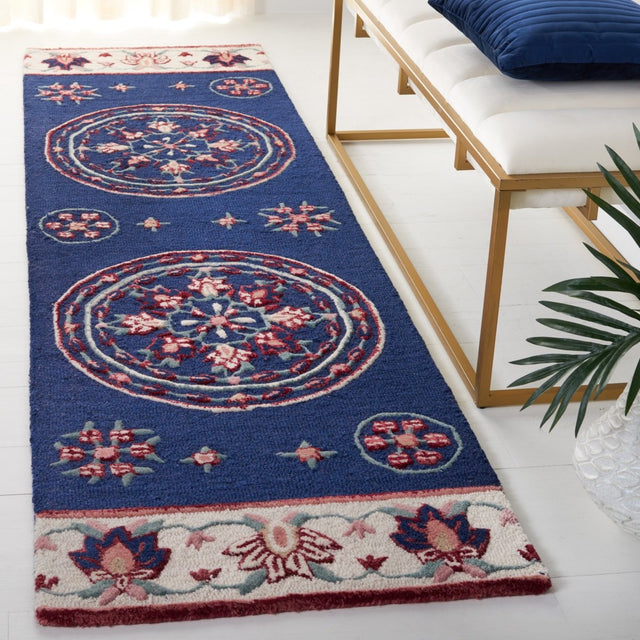 Safavieh Bellagio Blg601N Navy/Ivory Rug.