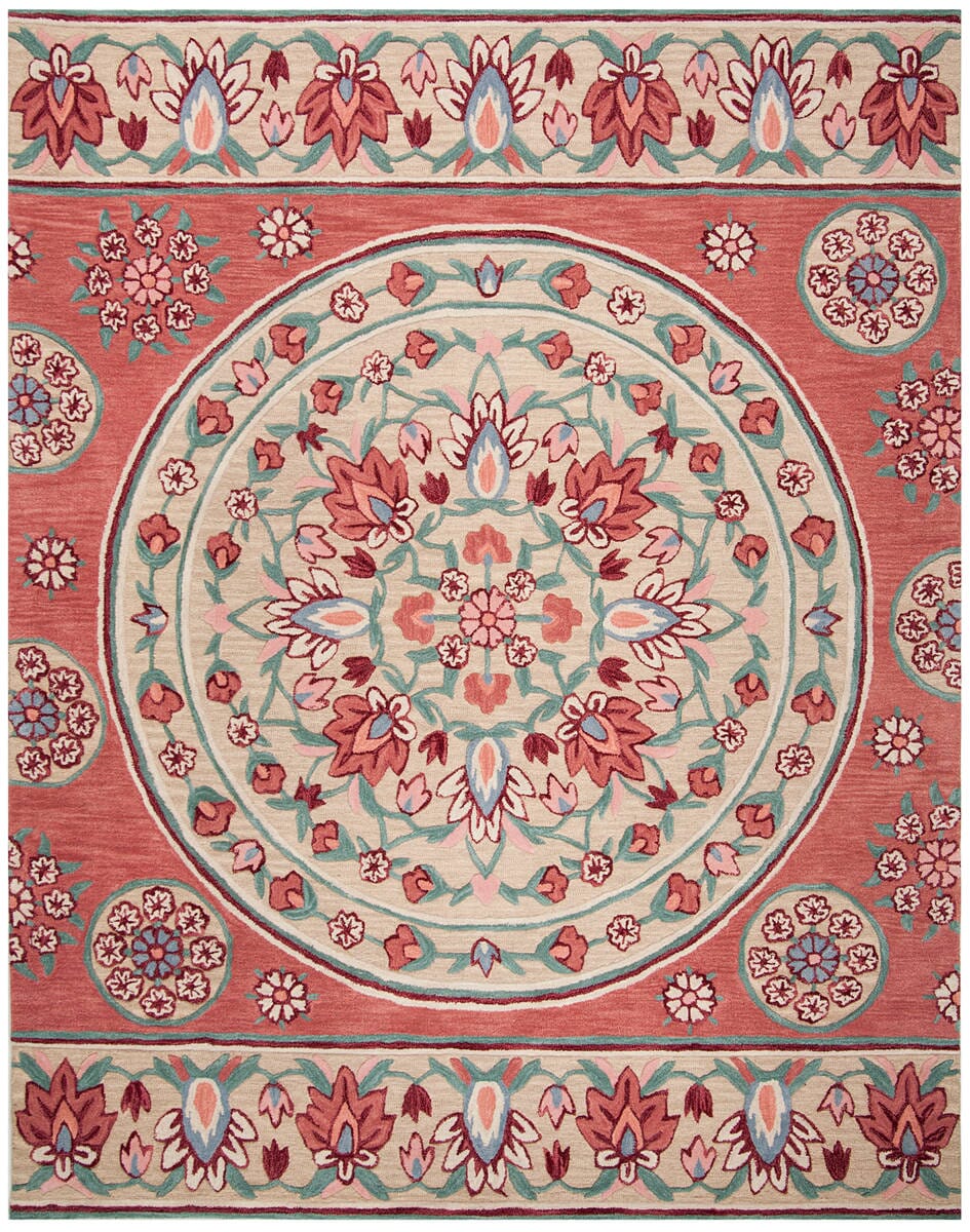 Safavieh Bellagio Blg601Q Red / Beige Rugs.