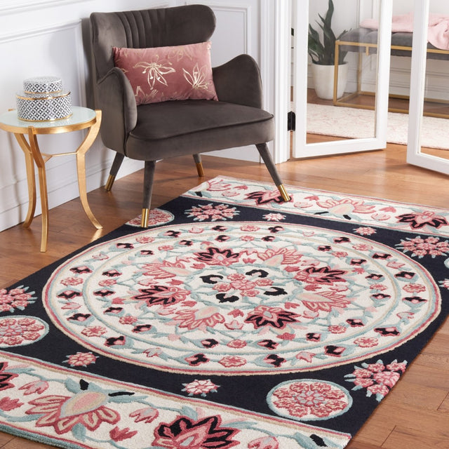 Safavieh Bellagio Blg601Z Black/Ivory Rug.
