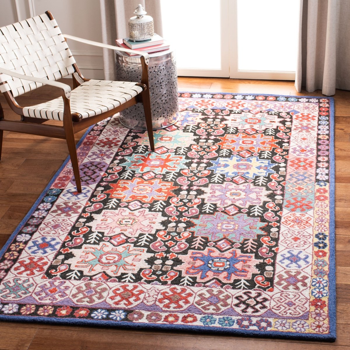 Safavieh Bellagio Blg606H Charcoal/Ivory Rugs.