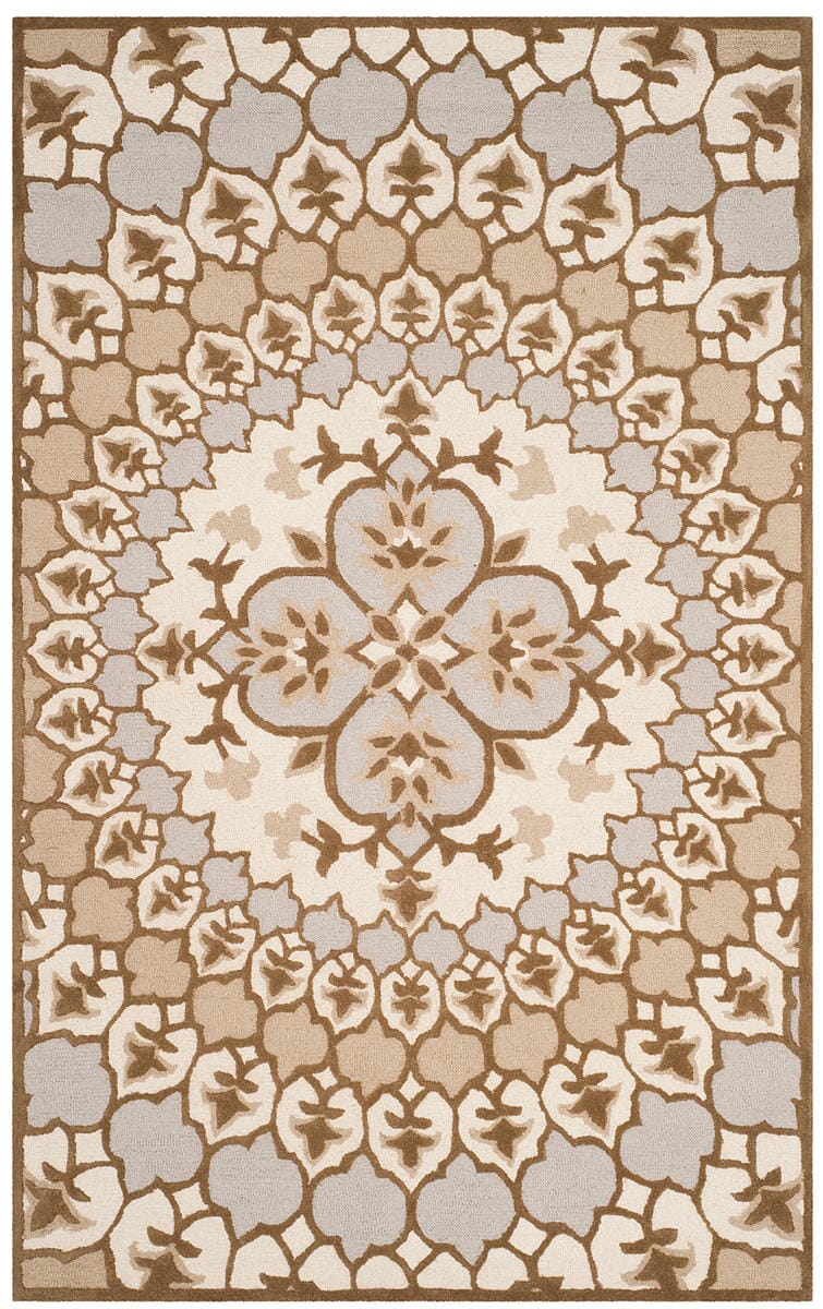 Safavieh Bellagio Blg610B Ivory / Dark Beig Rugs.