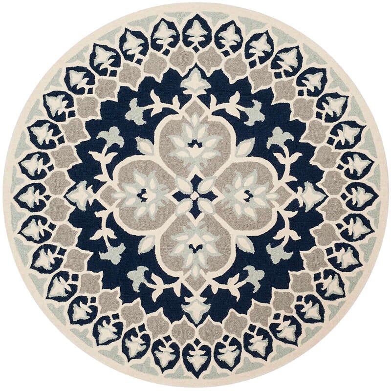 Safavieh Bellagio Blg610C Navy Blue / Ivory Rugs.