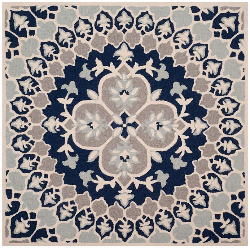 Safavieh Bellagio Blg610C Navy Blue / Ivory Rugs.