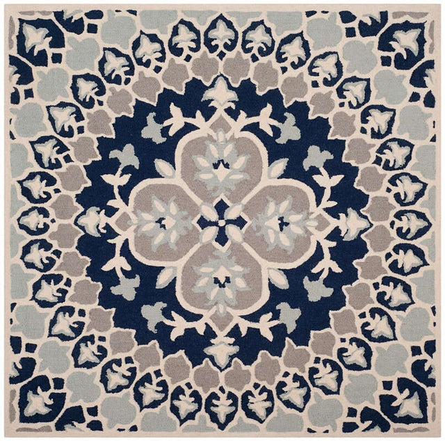 Safavieh Bellagio Blg610C Navy Blue / Ivory Rugs.