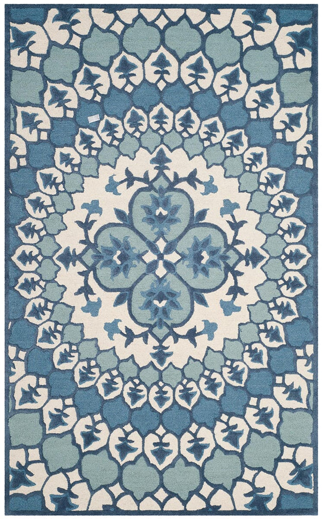 Safavieh Bellagio Blg610G Ivory / Blue Rugs.