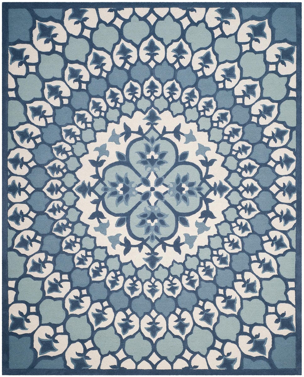 Safavieh Bellagio Blg610G Ivory / Blue Rugs.