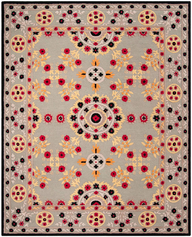 Safavieh Bellagio Blg628A Light Grey / Black Rugs.