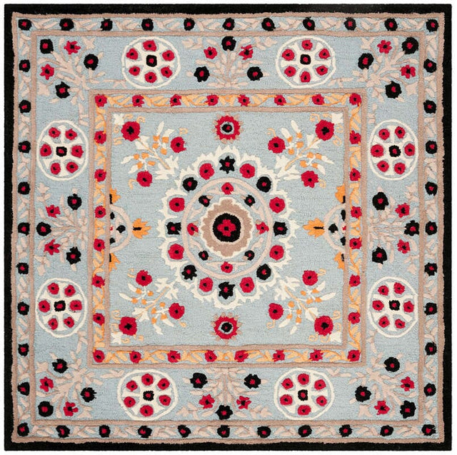 Safavieh Bellagio Blg628B Light Blue / Black Rugs.