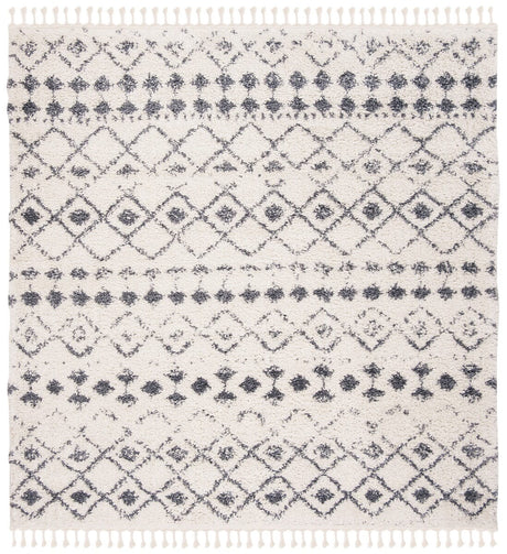 Safavieh Berber Fringe Shag Bfg516A Cream/Dark Grey Rug.