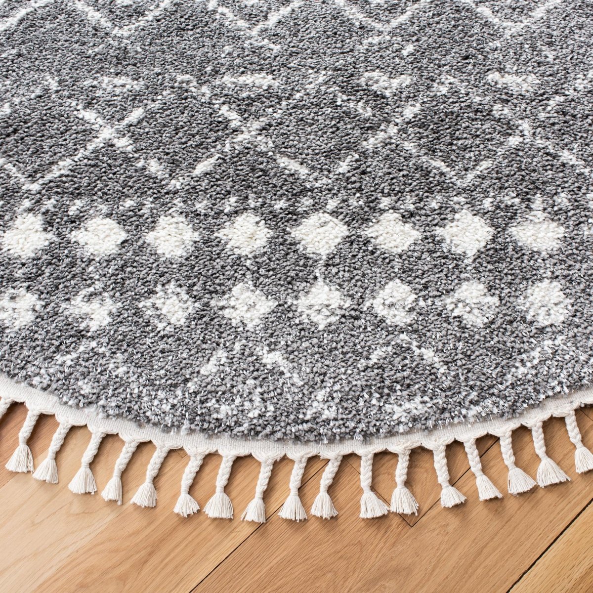 Safavieh Berber Fringe Shag Bfg516F Grey/Ivory Rug.