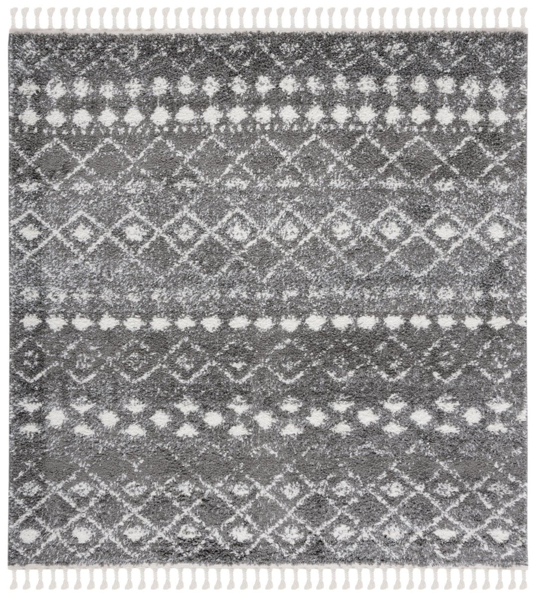 Safavieh Berber Fringe Shag Bfg516F Grey/Ivory Rug.