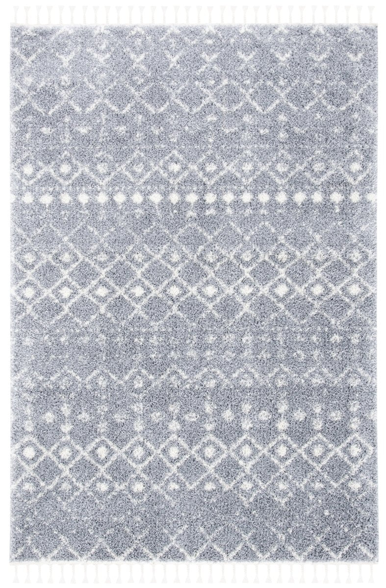 Safavieh Berber Fringe Shag Bfg516G Light Grey/Ivory Rug.