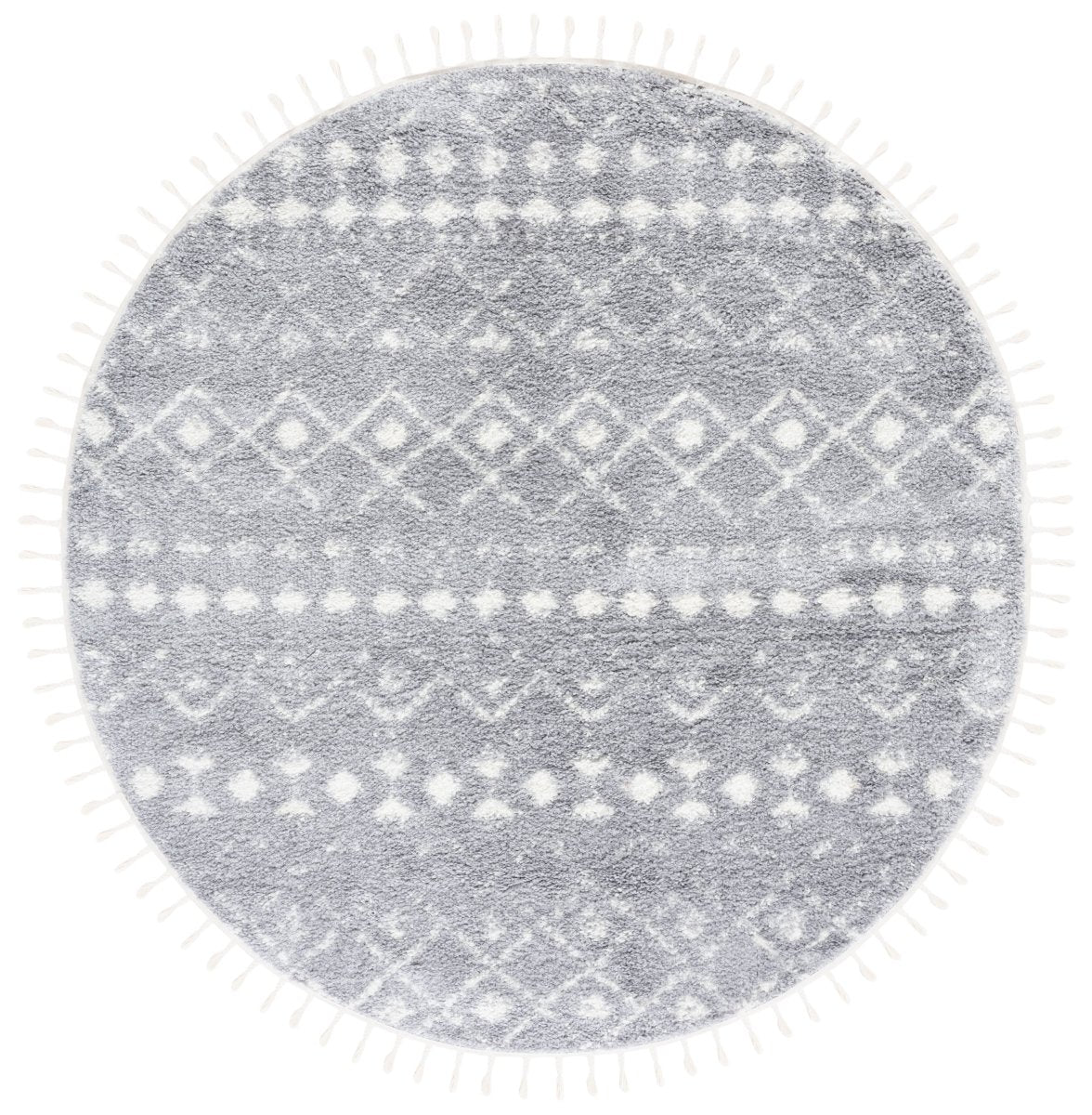 Safavieh Berber Fringe Shag Bfg516G Light Grey/Ivory Rug.