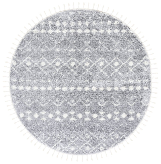 Safavieh Berber Fringe Shag Bfg516G Light Grey/Ivory Rug.