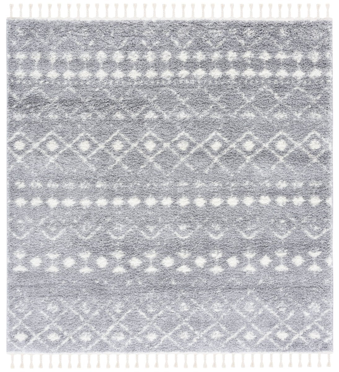 Safavieh Berber Fringe Shag Bfg516G Light Grey/Ivory Rug.