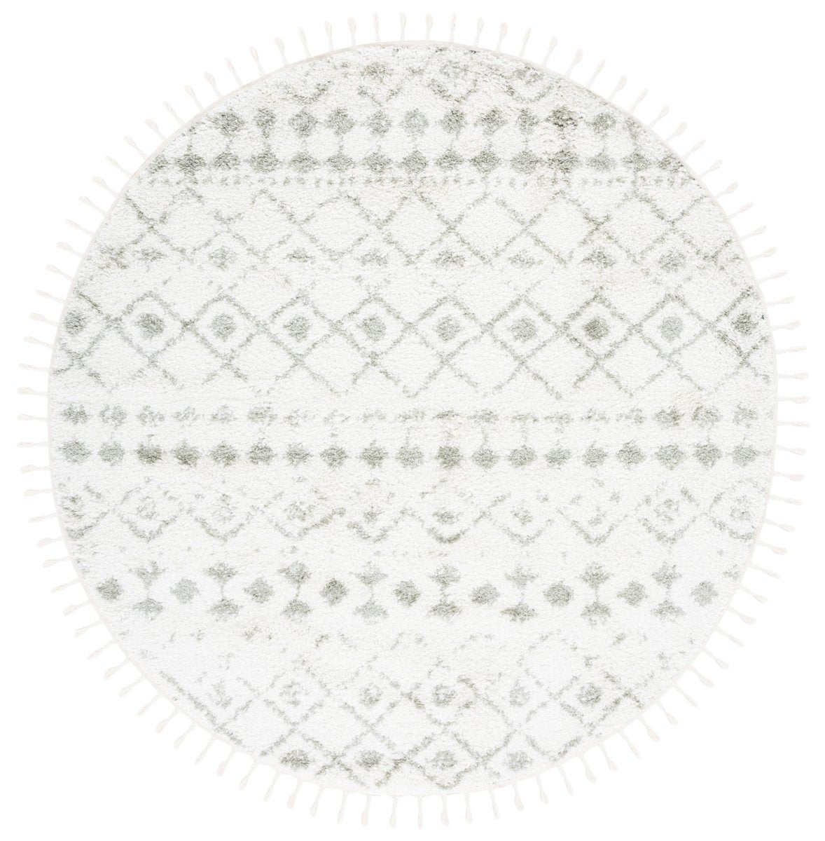 Safavieh Berber Fringe Shag Bfg516H Ivory/Sage Rug.