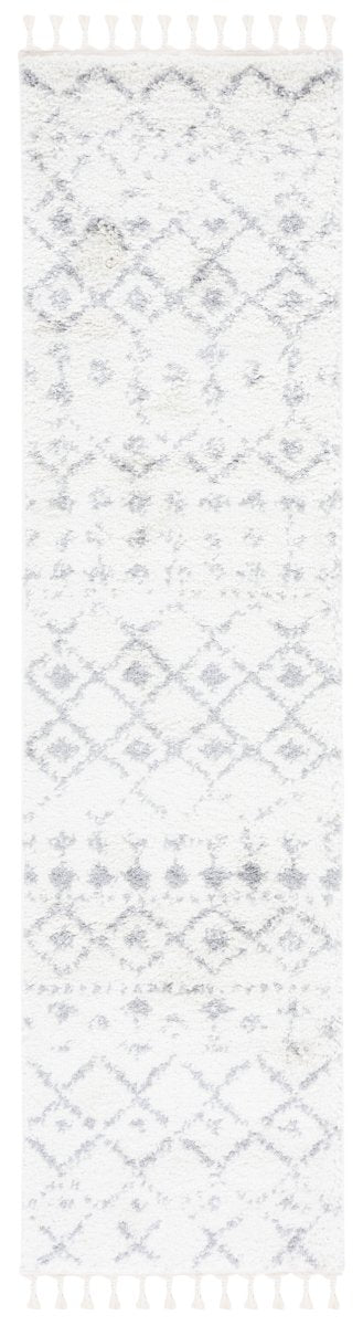 Safavieh Berber Fringe Shag Bfg516J Ivory/Grey Rug.