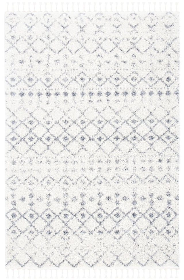 Safavieh Berber Fringe Shag Bfg516J Ivory/Grey Rug.