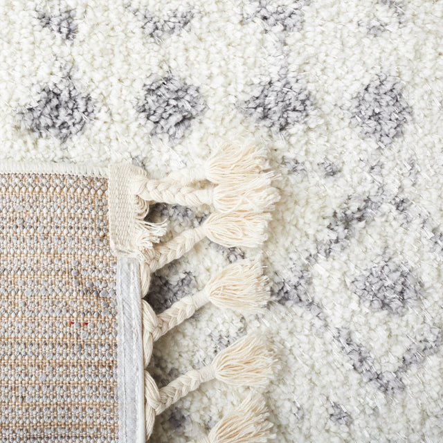 Safavieh Berber Fringe Shag Bfg516J Ivory/Grey Rug.