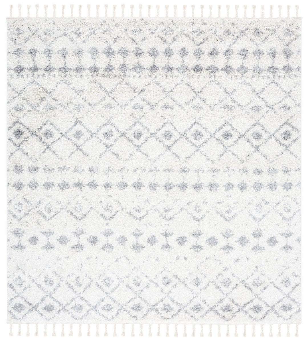 Safavieh Berber Fringe Shag Bfg516J Ivory/Grey Rug.
