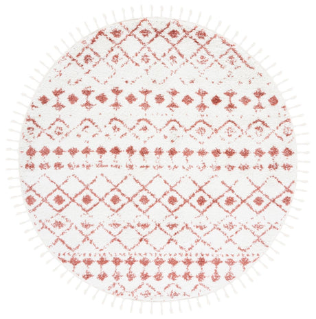 Safavieh Berber Fringe Shag Bfg516P Ivory/Rust Rug.