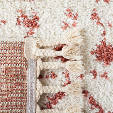 Safavieh Berber Fringe Shag Bfg516P Ivory/Rust Rug.