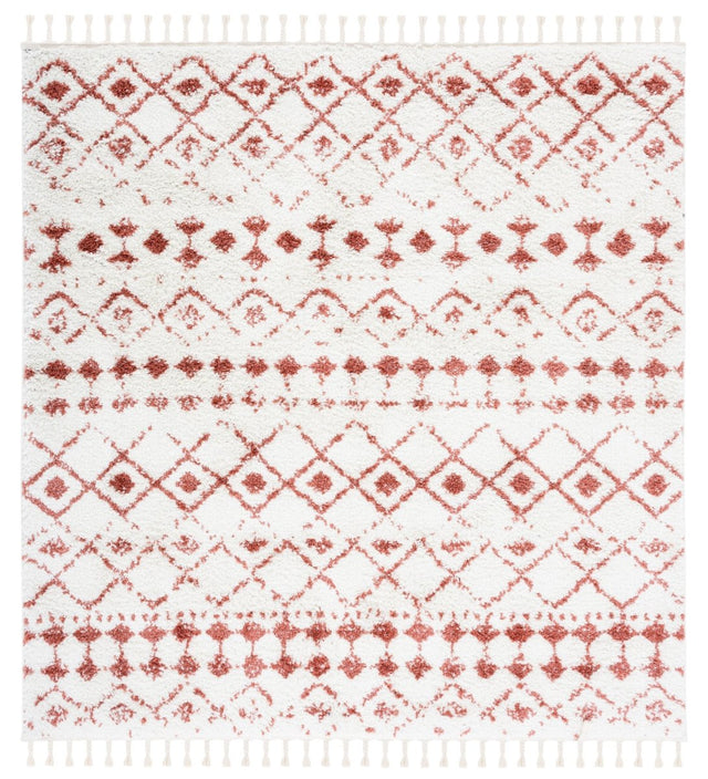Safavieh Berber Fringe Shag Bfg516P Ivory/Rust Rug.