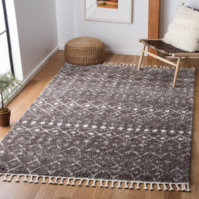 Safavieh Berber Fringe Shag Bfg516T Brown/Ivory Rugs.