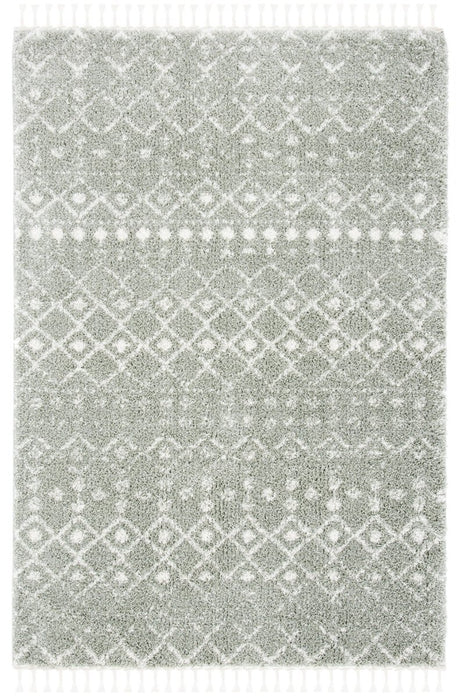 Safavieh Berber Fringe Shag Bfg516W Sage/Ivory Rug.