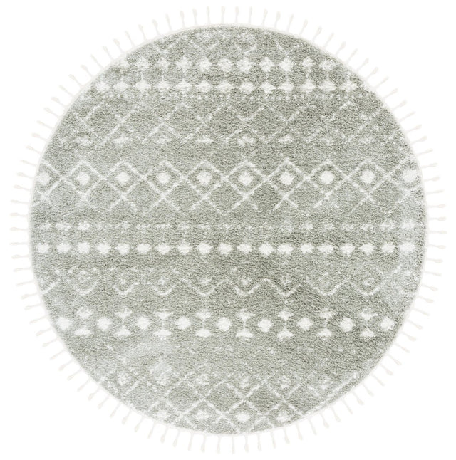 Safavieh Berber Fringe Shag Bfg516W Sage/Ivory Rug.