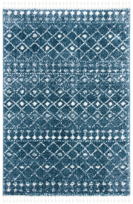 Safavieh Berber Fringe Shag Bfg519M Blue/Ivory Rugs.