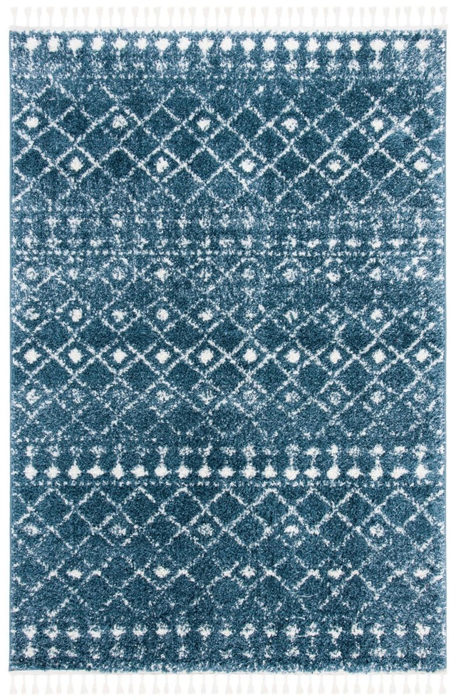 Safavieh Berber Fringe Shag Bfg519M Blue/Ivory Rugs.