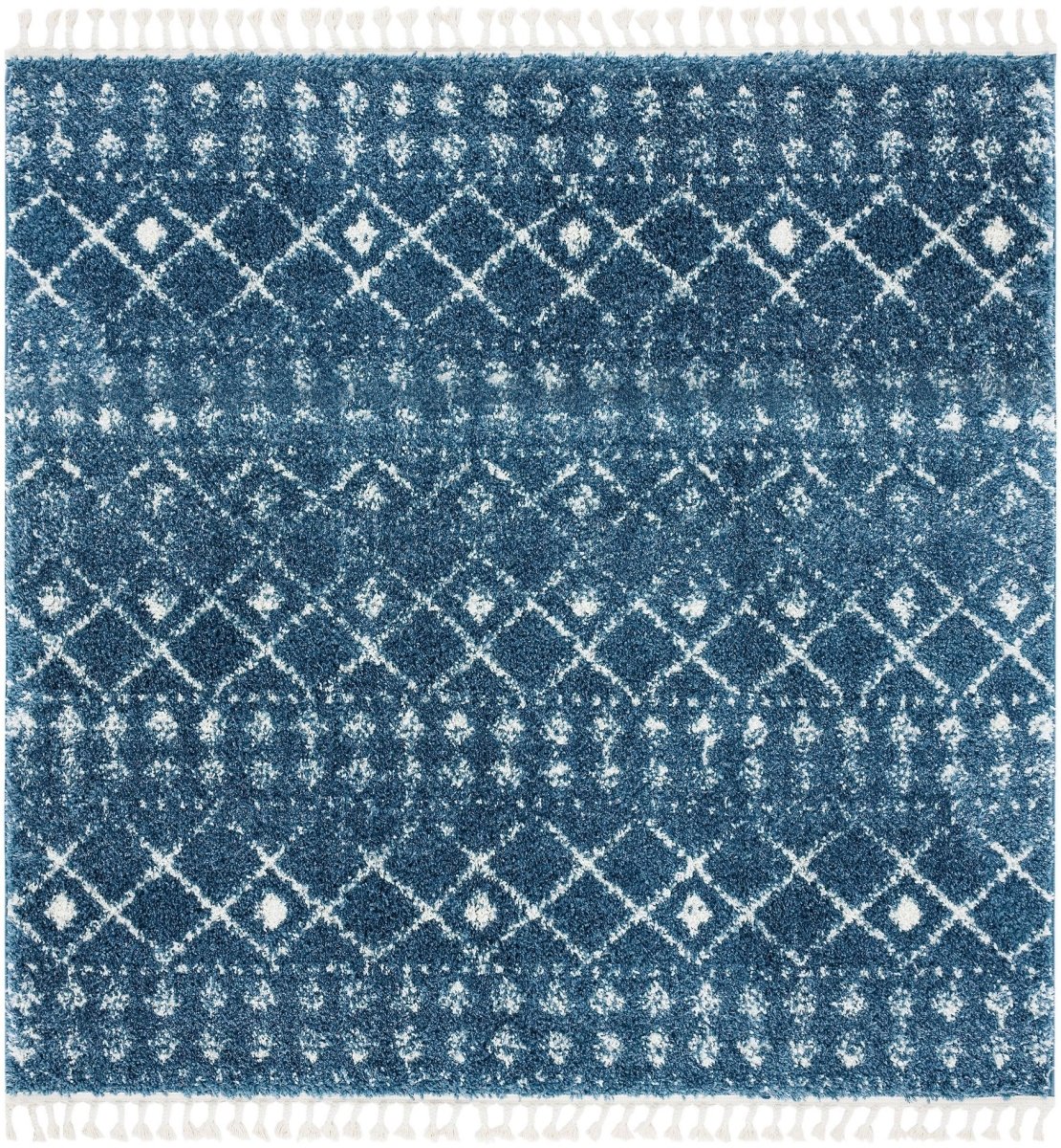 Safavieh Berber Fringe Shag Bfg519M Blue/Ivory Rugs.