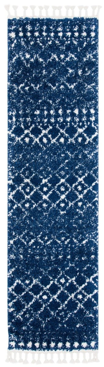 Safavieh Berber Fringe Shag Bfg519N Dark Blue/Ivory Rugs.