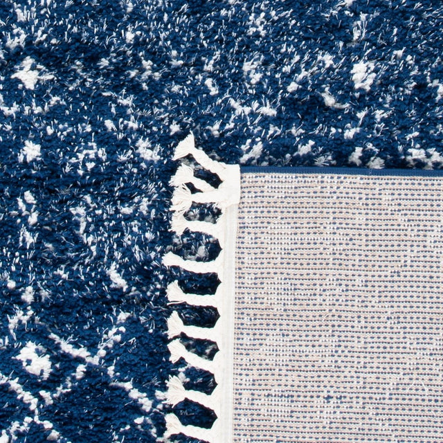 Safavieh Berber Fringe Shag Bfg519N Dark Blue/Ivory Rugs.
